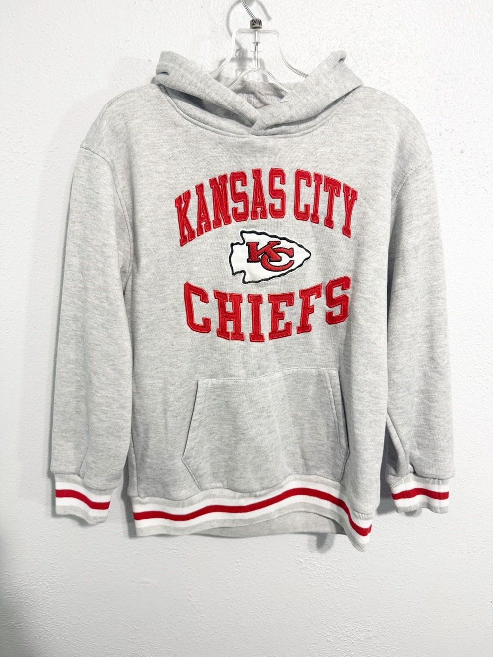 NFL Kansas City Chiefs Gray & Red Pullover Hoodie